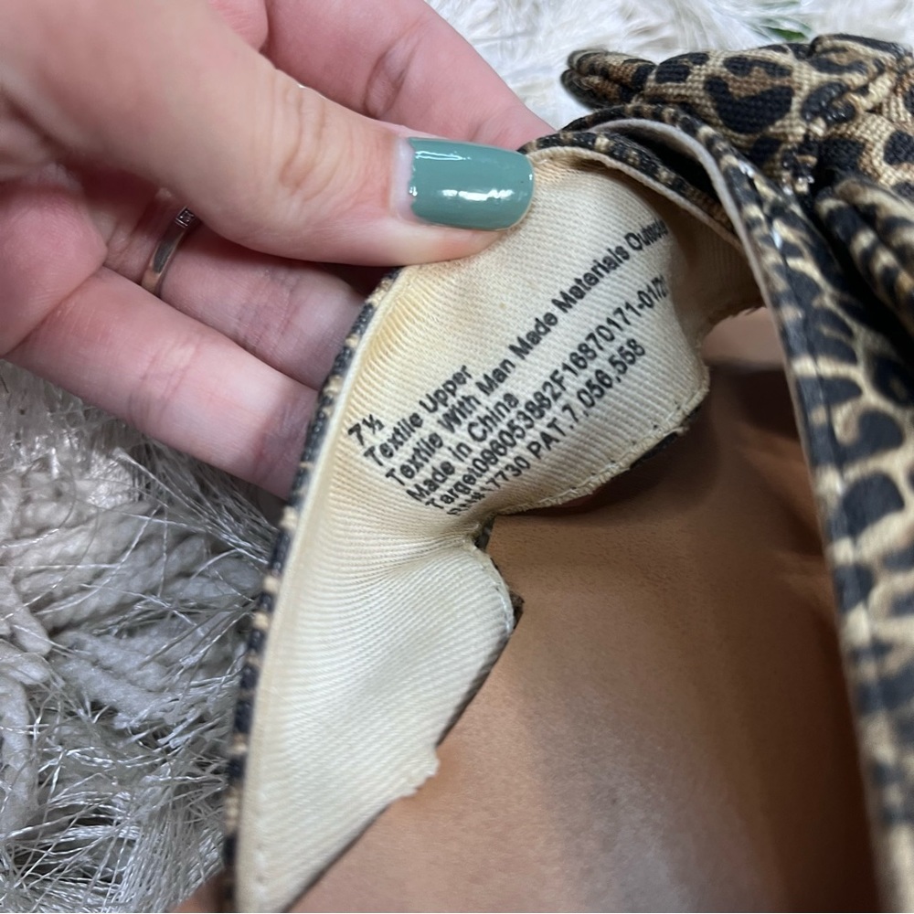 -🌸5/$25🌸A New Day Leopard Printed Bow Detail Slide On Flip Flops Size 7.5 - Picture 11 of 13